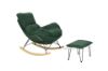 Picture of LOBSTER Fabric Rocking Chair With Footstool *Green