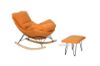 Picture of LOBSTER Fabric Rocking Chair With Footstool *Orange