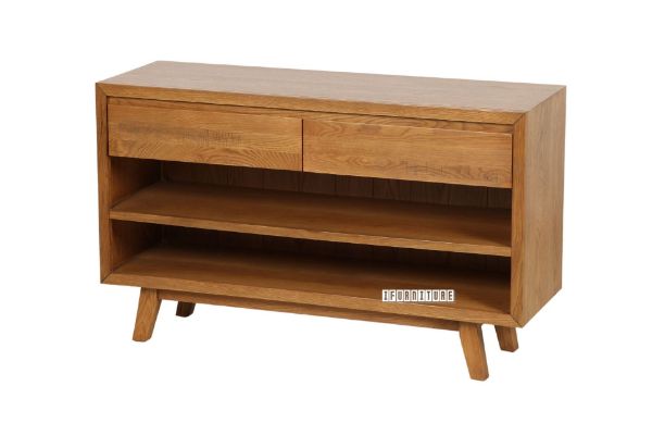 Picture of RETRO 2 Drawers Oak Console Table (Maple)