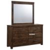 Picture of VENTURA 6-Drawer Dresser with Mirror (Solid Oak Wood)