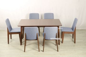 Picture of EDEN 150-194 Extension 7PC Dining Set (Light Grey)