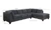 Picture of NEWTON Fabric Sectional Sofa (Dark Grey) - Facing Right with Ottoman