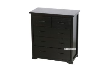 Picture of SYDNEY 5 DRW Solid Pine Tallboy (Dark Chocolate)