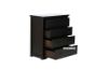 Picture of SYDNEY 5-Drawer Solid Pine Tallboy (Dark Chocolate)