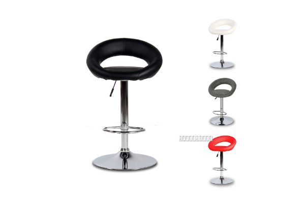 Picture of ANNIE Adjustable Swivel Gas Lift Bar Stool (Black/White/Red/Grey)