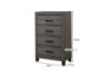 Picture of ROMNEY 4-Drawer Tallboy (Grey)