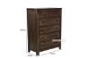 Picture of HEMSWORTH 5-Drawer Solid Timber Wood and Veneer Tallboy