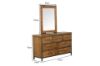 Picture of KANSAS 7-Drawer Dresser with Mirror - Dresser with Mirror