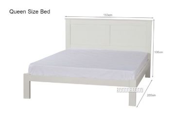 Picture of METRO Pine Bed Frame Single/King Single/Double/Queen Size (White)