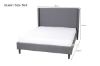 Picture of POOLE Bed Frame (Dark grey) - Queen