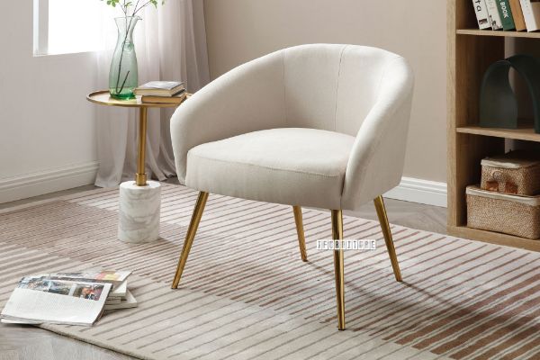 Picture of GADDY Velvet Accent Chair (Beige)
