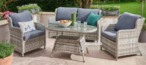 Picture of BARCELONA 4PC Aluminium Outdoor Lounge & Dining Set