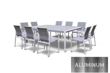 Picture of CARDIFF 220x150 11PC Aluminum Outdoor Dining Set