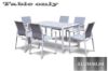 Picture of CARDIFF 160 Aluminum Dining Table (White and Grey)