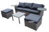 Picture of LEON Outdoor Lounge Wicker Sofa Set with 2 Rotating Glass Table