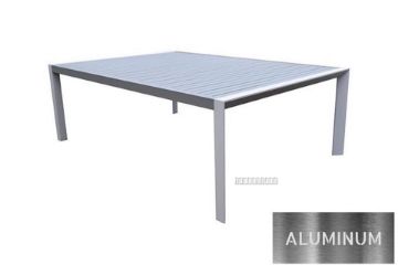 Picture of CARDIFF 220x150 Outdoor Aluminum Dining Table (White and Grey)