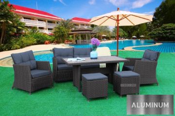 Picture of ISLA 6PC Aluminium Outdoor Lounge & Dining Set