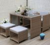 Picture of ARIES 5PC Wicker Space Saver Outdoor Patio Dining Set 
