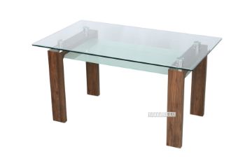 Picture of HORIZON 150 Glass Dining Table *Walnut Veneer