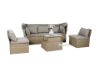 Picture of LAVAL Modular Lounge Canopy Sofa Set with Adjustable Coffee Table (Brown)