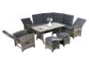 Picture of MARBELLA  Reclining Wicker Sofa with Dining Set (Grey)