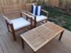 Picture of WATFORD 4PC Solid Acacia Wood Outdoor Lounge Sofa Set