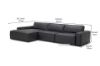 Picture of HAMMOND Sectional Feather Filled Genuine 100% Leather Modular Sofa (Charcoal Black)
