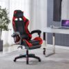 Picture of IRONMAN PLUS 0302F Reclining Gaming Office Chair with Footrest *Blue