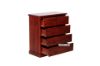 Picture of CANNINGTON Solid NZ Pine 5 DRW Tallboy *Wine Red Colour