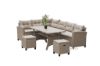 Picture of ALBANY Wicker Sectional Dining Outdoor Sofa Set (Beige)