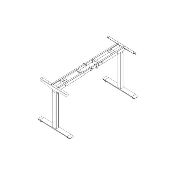 Picture of UP1 STRAIGHT Height Adjustable Standing Desk Frame (White/Black)