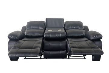 Picture of ROCKLAND Reclining Sofa (Black) - 3 (3RRC)