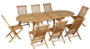 Picture of BALI Solid Teak Wood 1.6M/2.4M Extendable Outdoor Oval Table