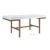 Picture of ARCTIC 165 High Gloss Solid Ash Wood Office Desk with 3 Drawers