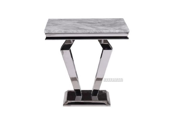 Picture of OPERA 60 Marble Top Stainless Steel End Table (Grey)