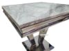 Picture of OPERA 180/200 Marble Top Stainless Steel Dining Table (Grey)