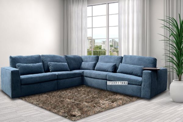 Picture of MAYA Sectional Modular Corner Sofa With Side Table *Navy Blue