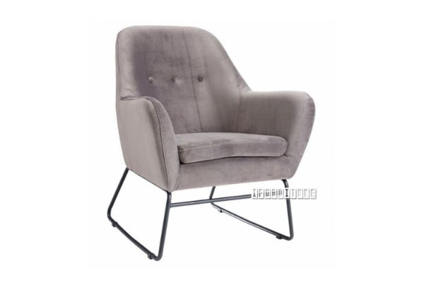 Picture of EUGEN Velvet Arm Chair *Grey