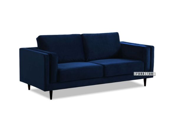 Picture of LUISA 3.5 Seater Velvet with Steel Frame Sofa (Navy Blue)