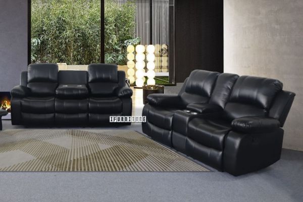 Picture of ROCKLAND Reclining Sofa (Black) - 3RRC+2RRC Set