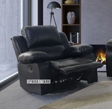 Picture of ROCKLAND Reclining Sofa (Black) - 1 Seat (1R) Rocking & Swirling