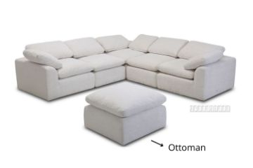 Picture of ALBERT Feather Filled Modular Sofa - 2 Armless Chair + 3 Corner + 1 Ottoman Set