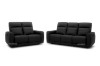Picture of STORMWIND 100% Genuine Leather 3 Seater Power Recliner Sofa (Black)