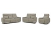 Picture of STORMWIND 100% Genuine Leather 3 Seater Power Recliner Sofa (Beige)