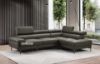 Picture of CLAUDIA Genuine Leather Sectional Sofa (Forest Green)