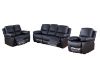 Picture of ABINGTON Reclining Genuine Leather Sofa (Black)