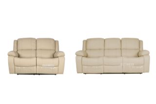 Picture of BRIGHTON Reclining Air Leather Sofa Range *Beige - 2RR+3RR