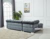 Picture of EDITH GOODWILL Chaise Facing Left Sectional Chesterfield Tufted Velvet Sofa (Grey)