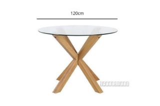 Picture of POLO Glass Round Dining Table - 120 Round Table