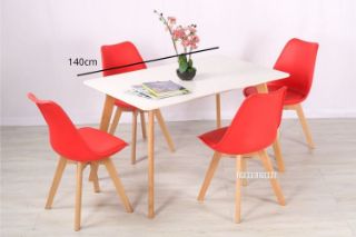 Picture of EFRON 5PC Dining Set (Red) - 1.4M Table
